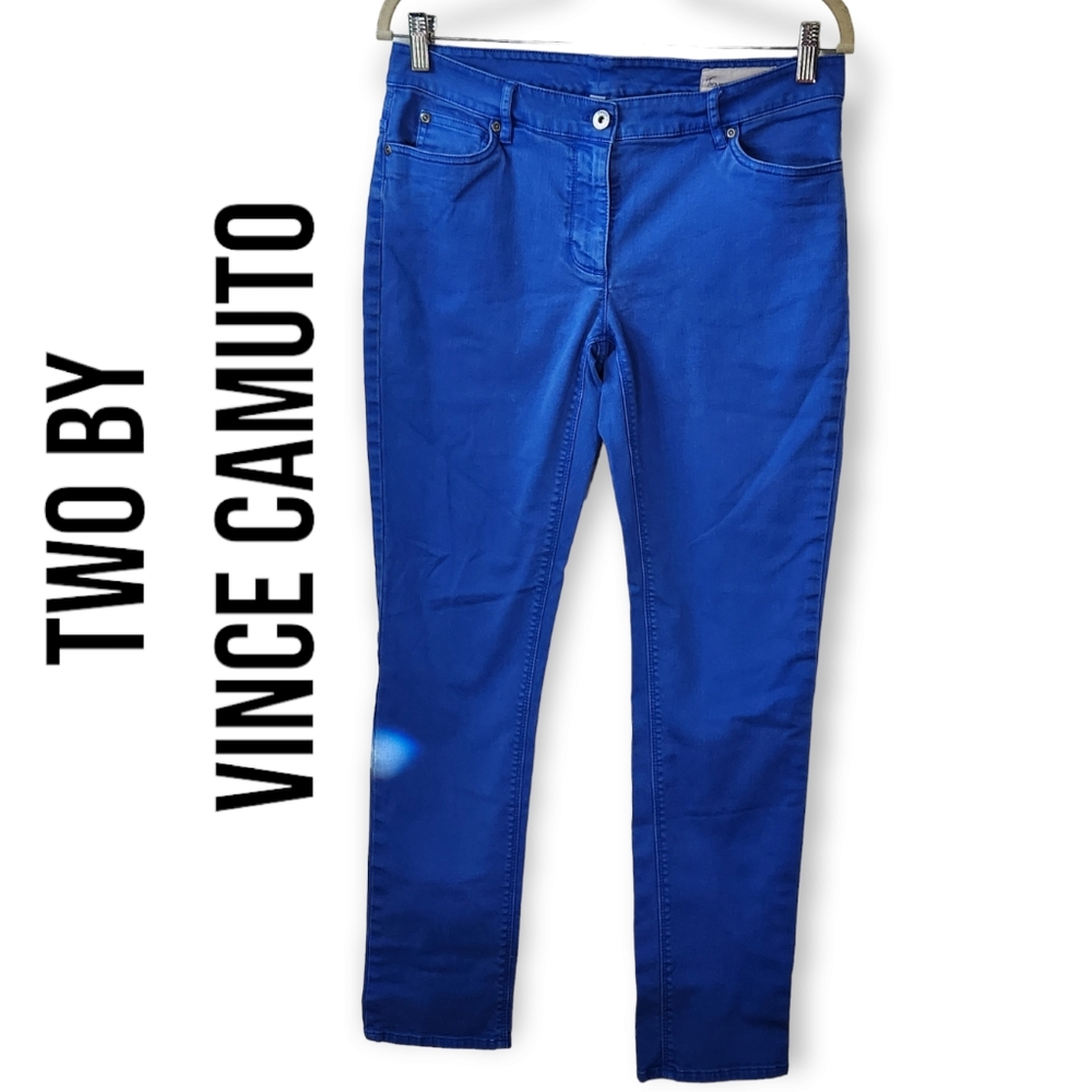 Two by Vince Camuto Royal blue wash denim ankle jeans pants women's size…